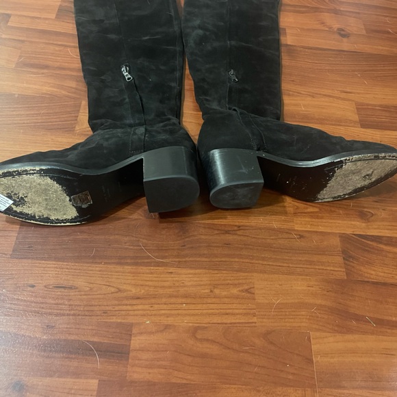 Rag & Bone Ashby Genuine Suede Leather Lined Over the Knee Boot with Block Heel - Picture 3 of 5